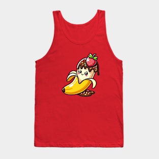 Cute Choco Banana Tank Top